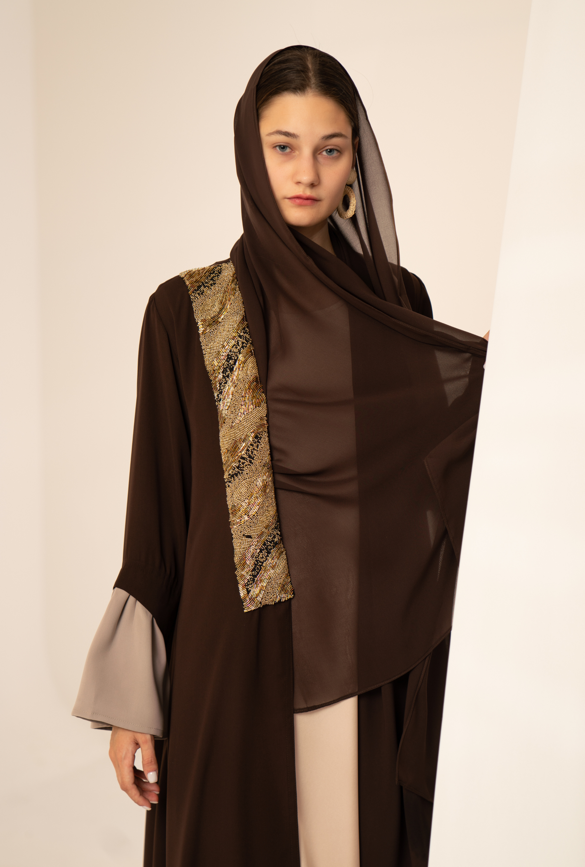 shades of brown abaya