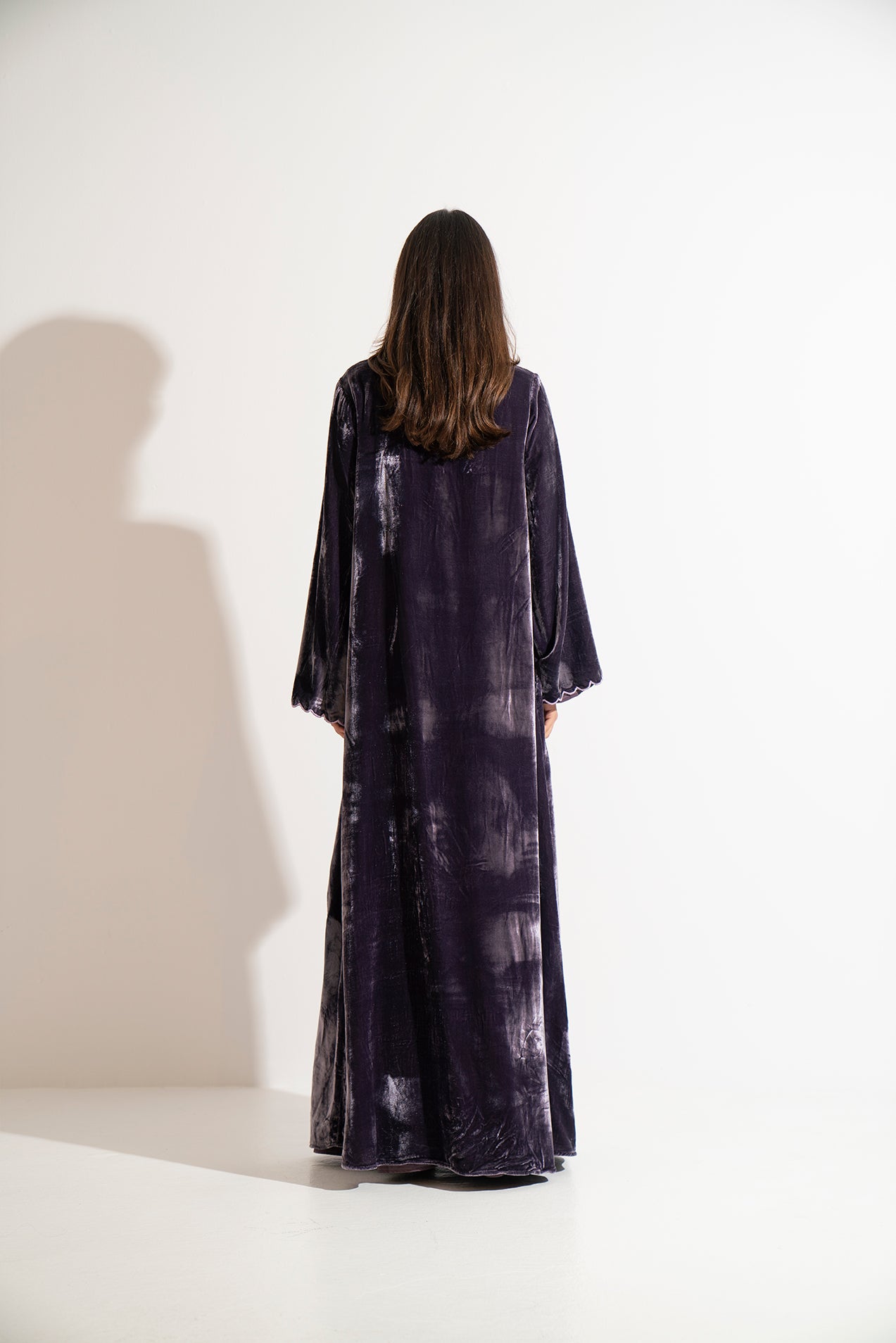 Deep Purple Velvet Abaya A3