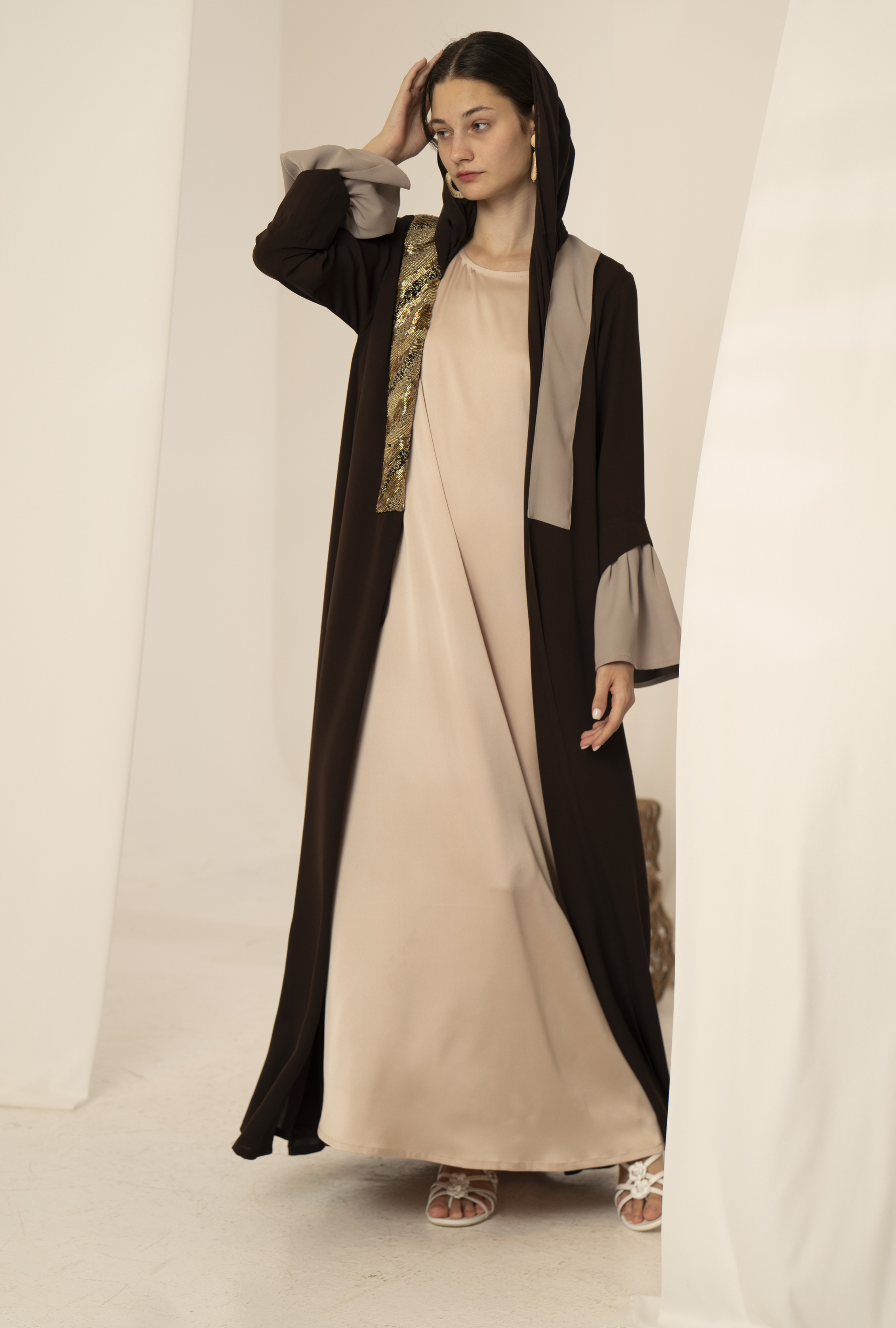 shades of brown abaya