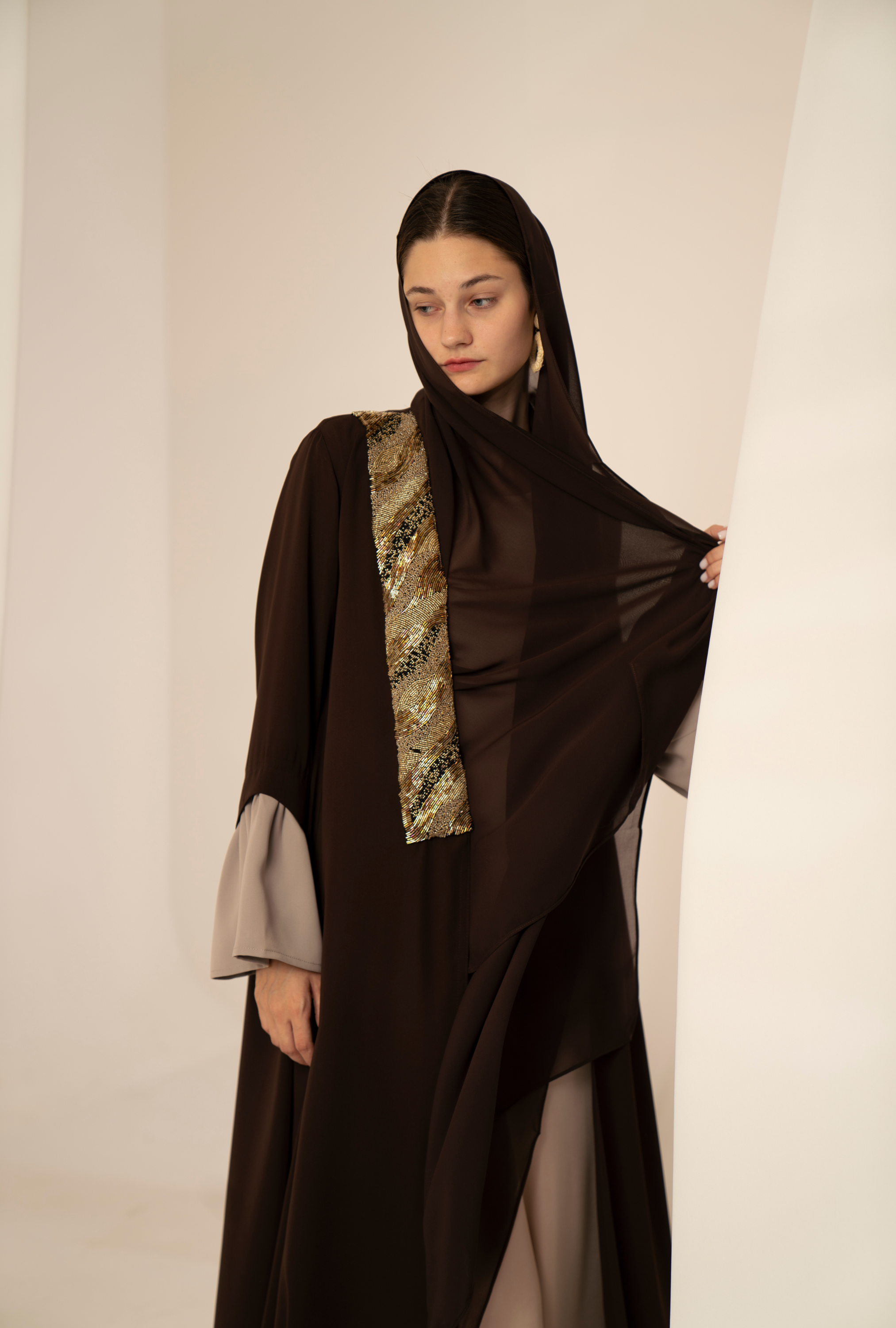 shades of brown abaya