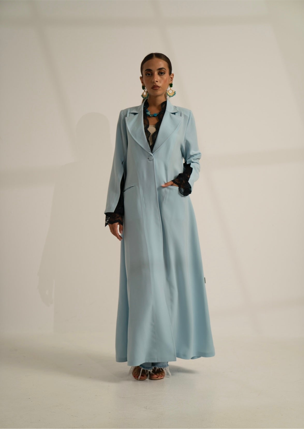 Light blue formal abaya