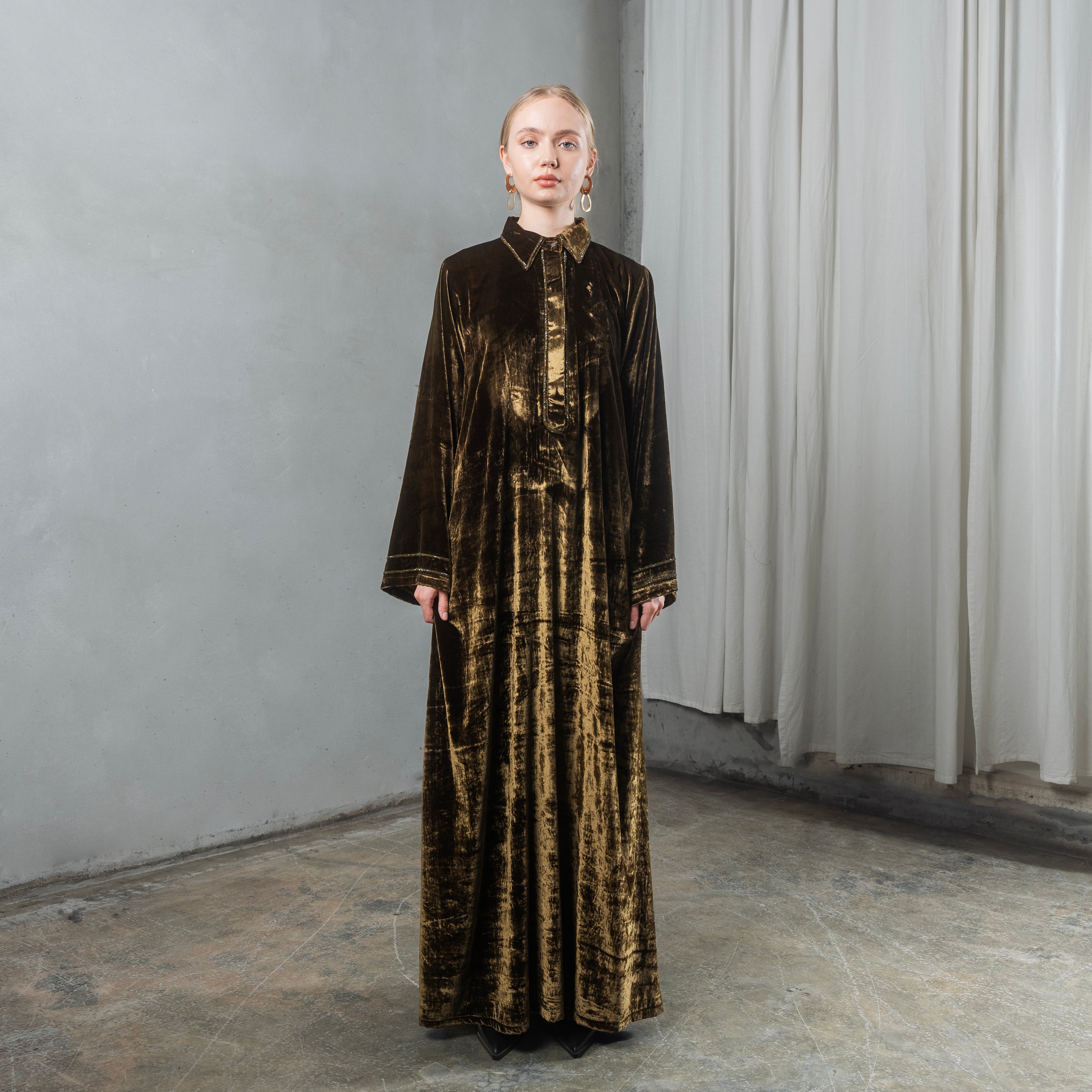 Velvet shirt kaftan